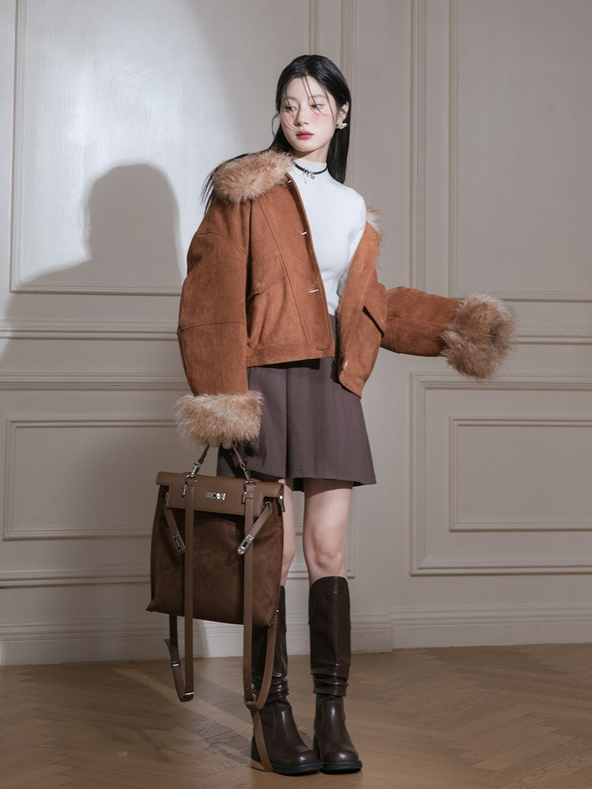 Fur Collar Short Down Jacket