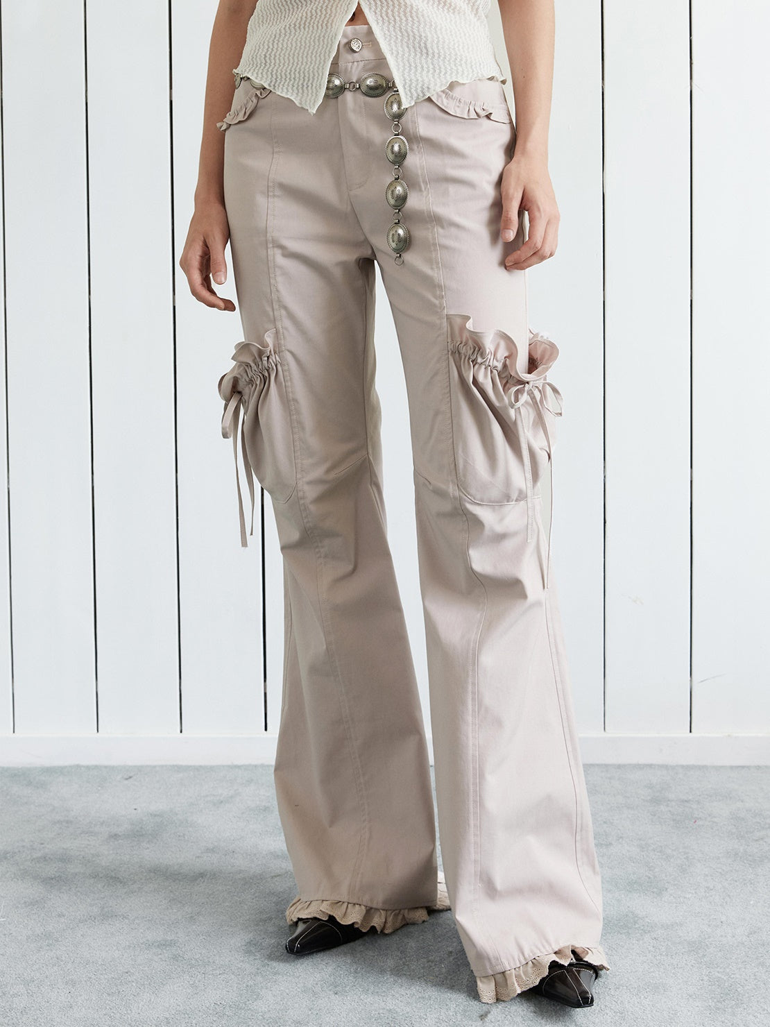 Casual Edge Frill Flare Pants