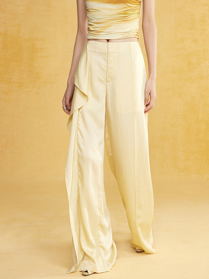 Loose-leaf Drape Wide-leg Casual Pants