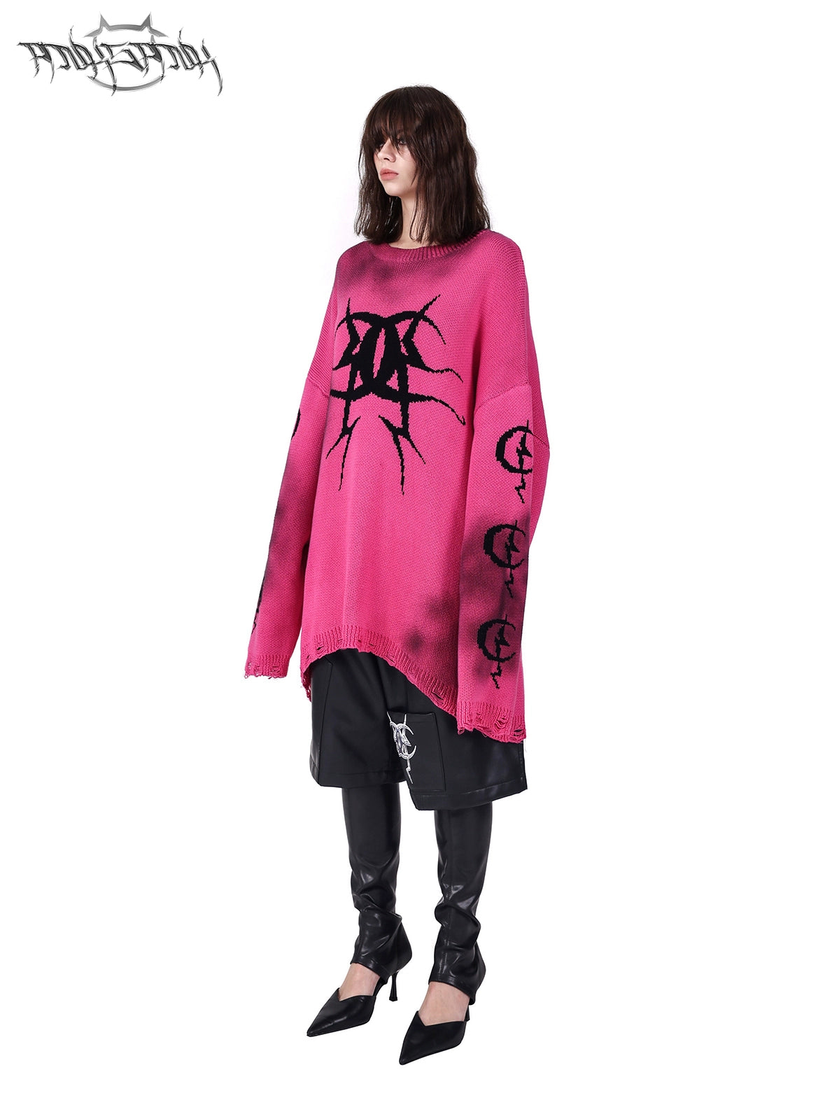 Moon Graffiti OverSize Street Sweater