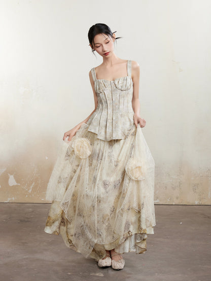 Lace Flower Fairy Long Skirt