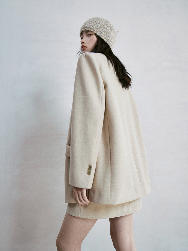 Wide Shoulder Oversized Jacket