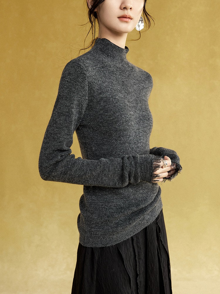 Bottle-neck Delicate Warm Layer Sweater