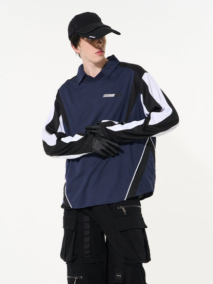 Polo-Hals Casual Sporty Pullover