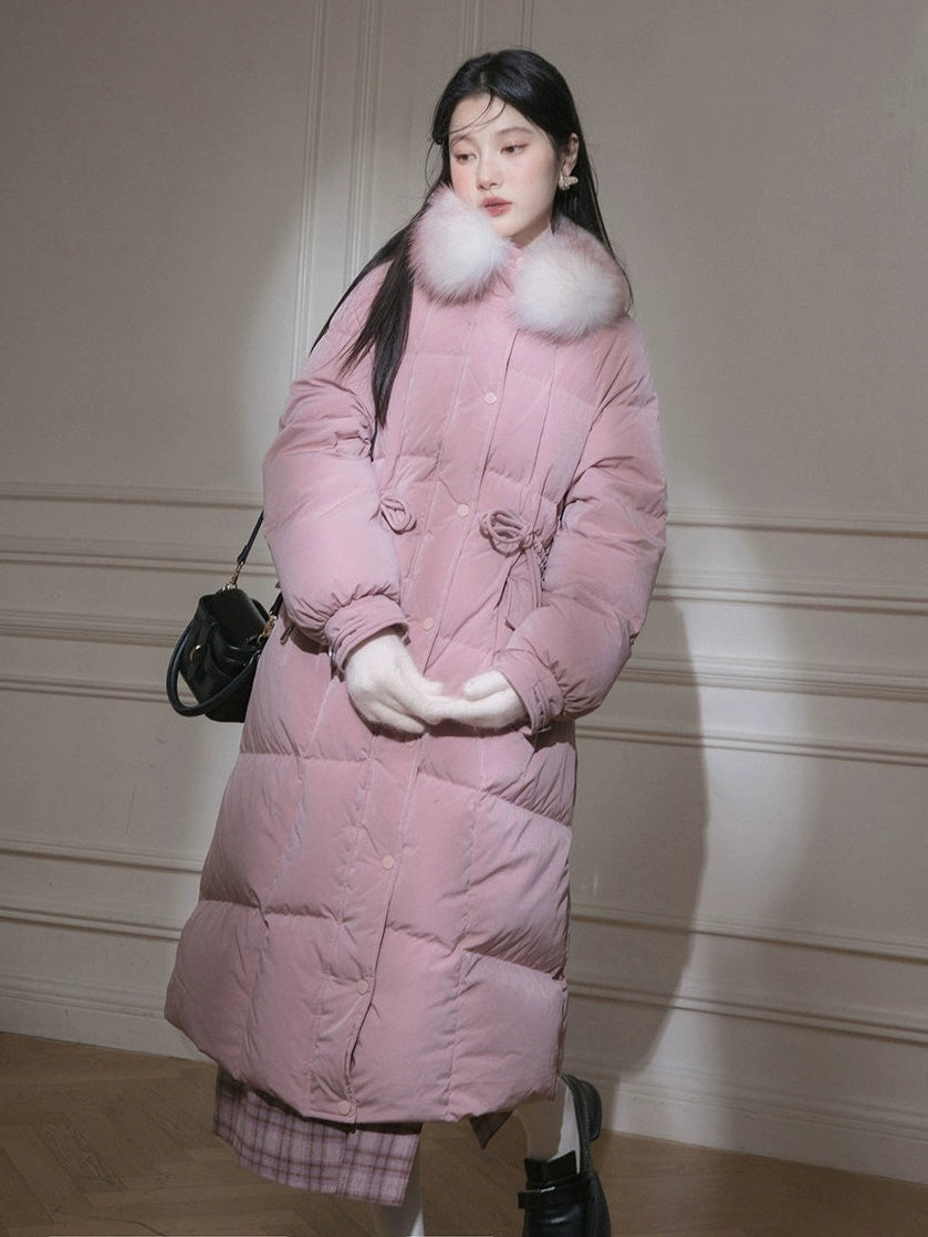 Fur Collar Long Down Jacket