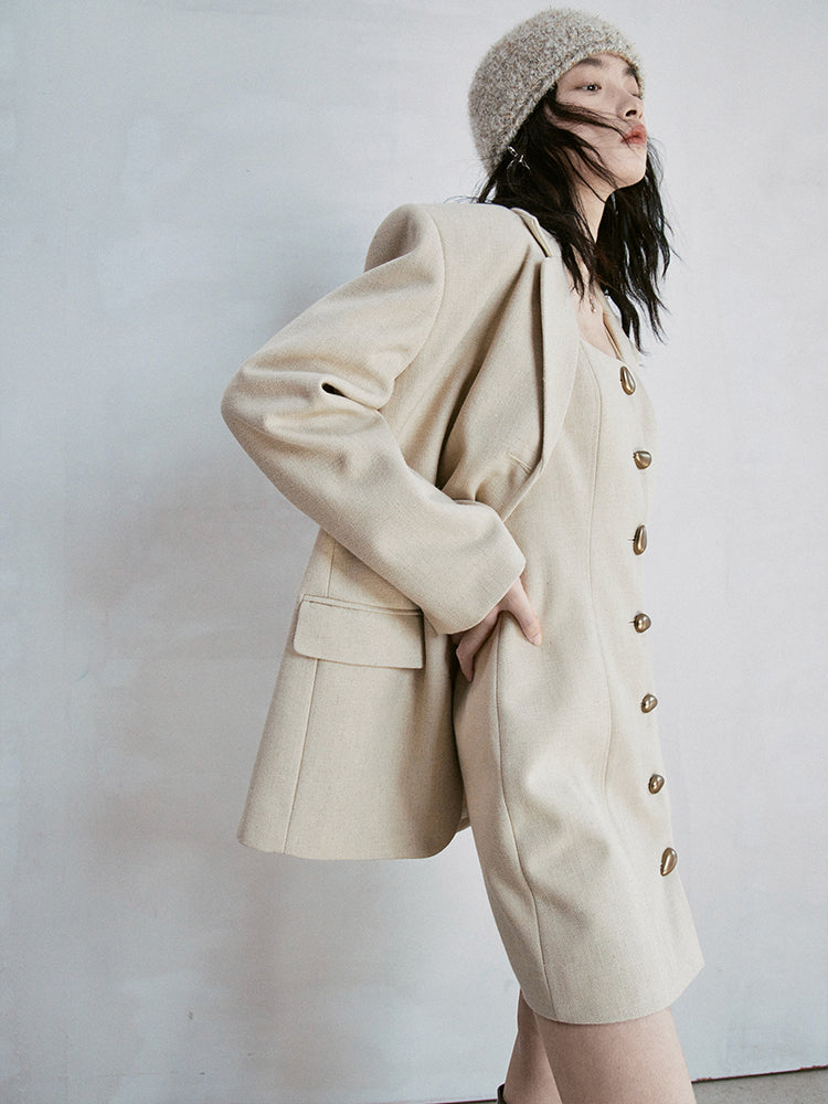 Wide Shoulder Oversized Jacket