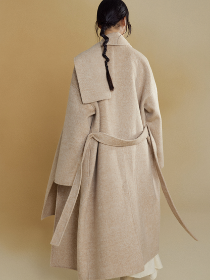 Wrap-style Long Double-sided Coat