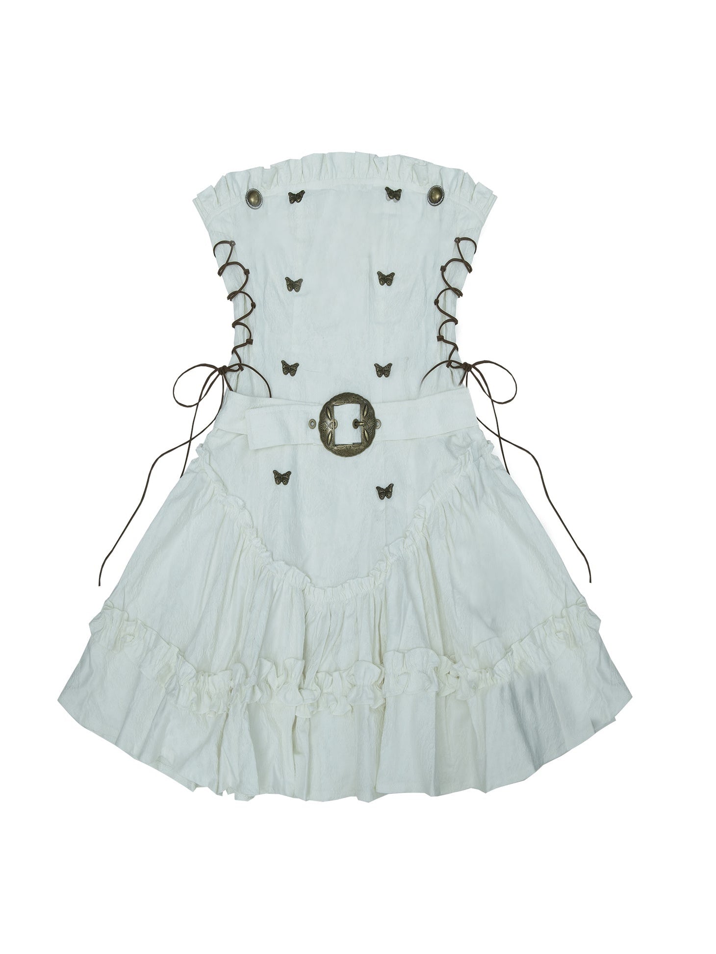 Romantic Jacquard Halter Neck Bare Top Dress – ARCANA ARCHIVE