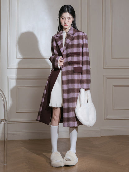 Plaid Long Chester Coat