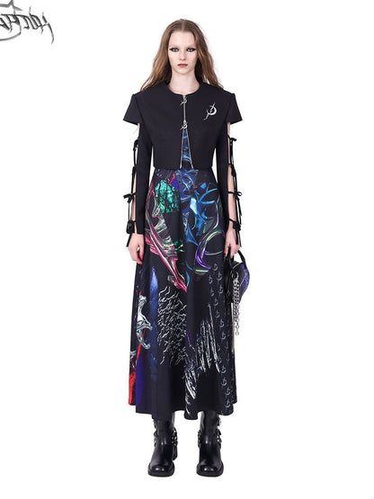 Three-dimensional Reconstruction Print Slip Dress