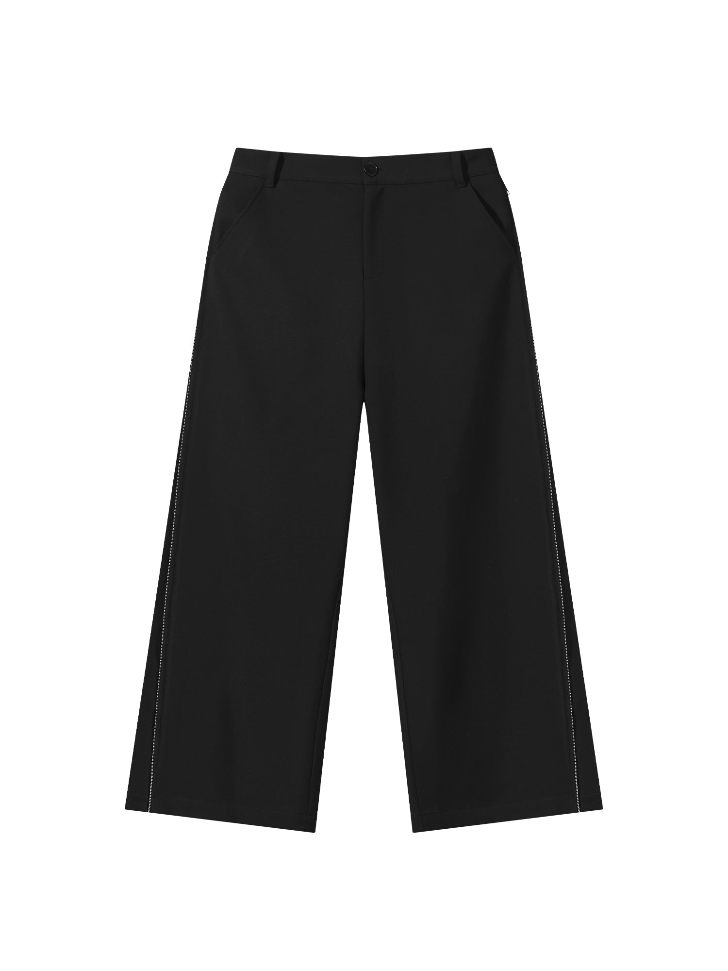 Size-Zip Straight Wide Nichi Pants