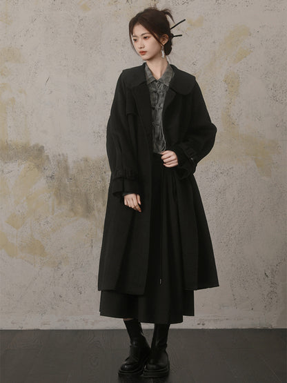 Double-sided Woolen College Style Coat