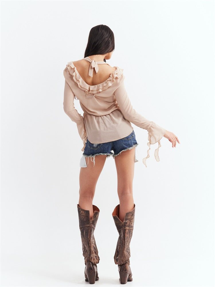 Frill Long-sleeved Shirt