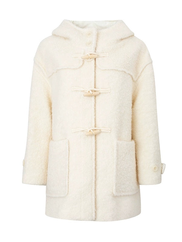 Hooded Half-Length Duffel Coat