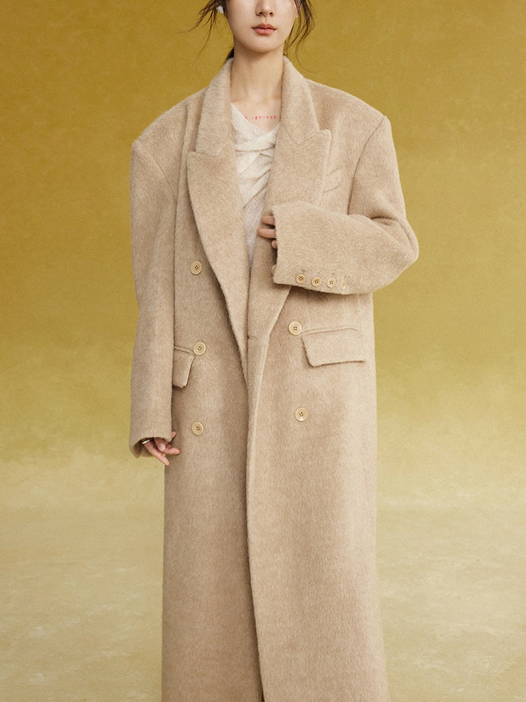 Long Oversized Double-breasted Coat