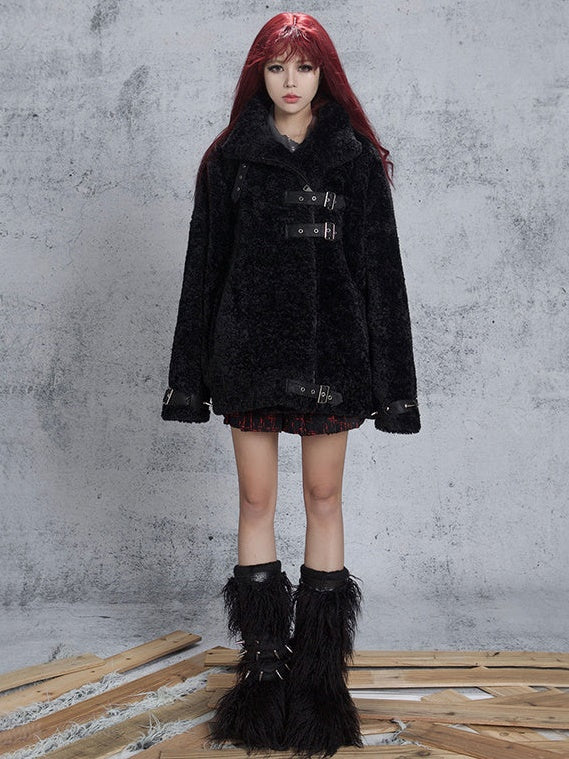 Imitation Lamb Wool Loose Coat