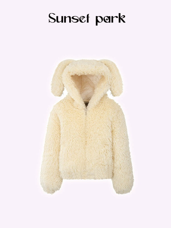 Flauschfreundlich für kurze Kapuzenjacke und Rock