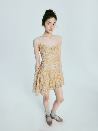 Daisy Flower Cake Slip Dress