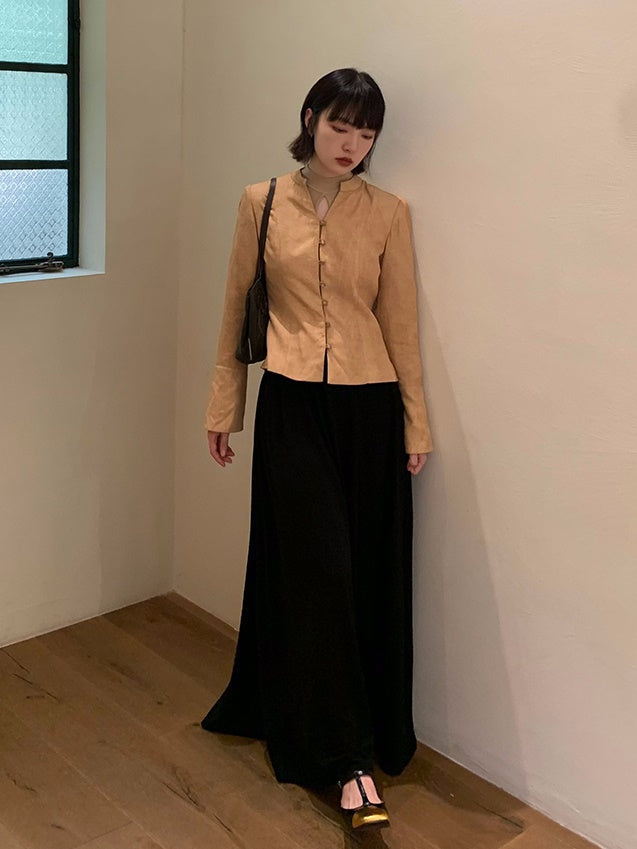 Chinese Style Mao Collar Short Shirt Jacket