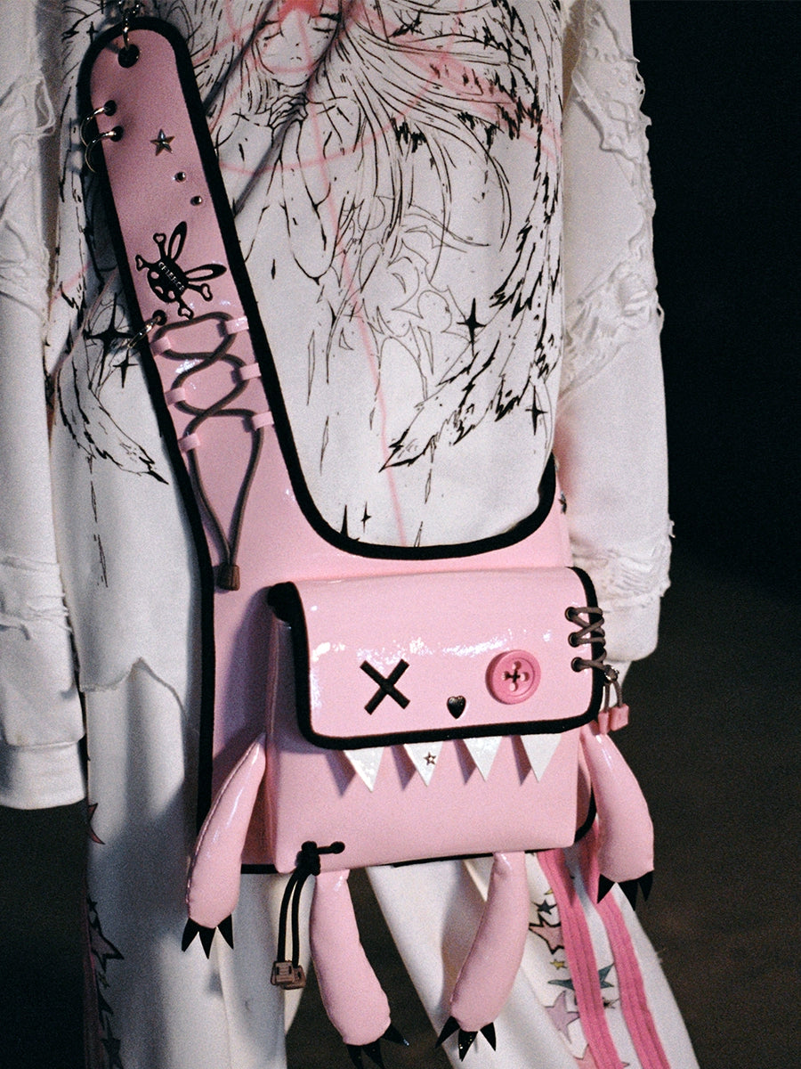 Rabbit Monster Patent Leather 2Way Bag