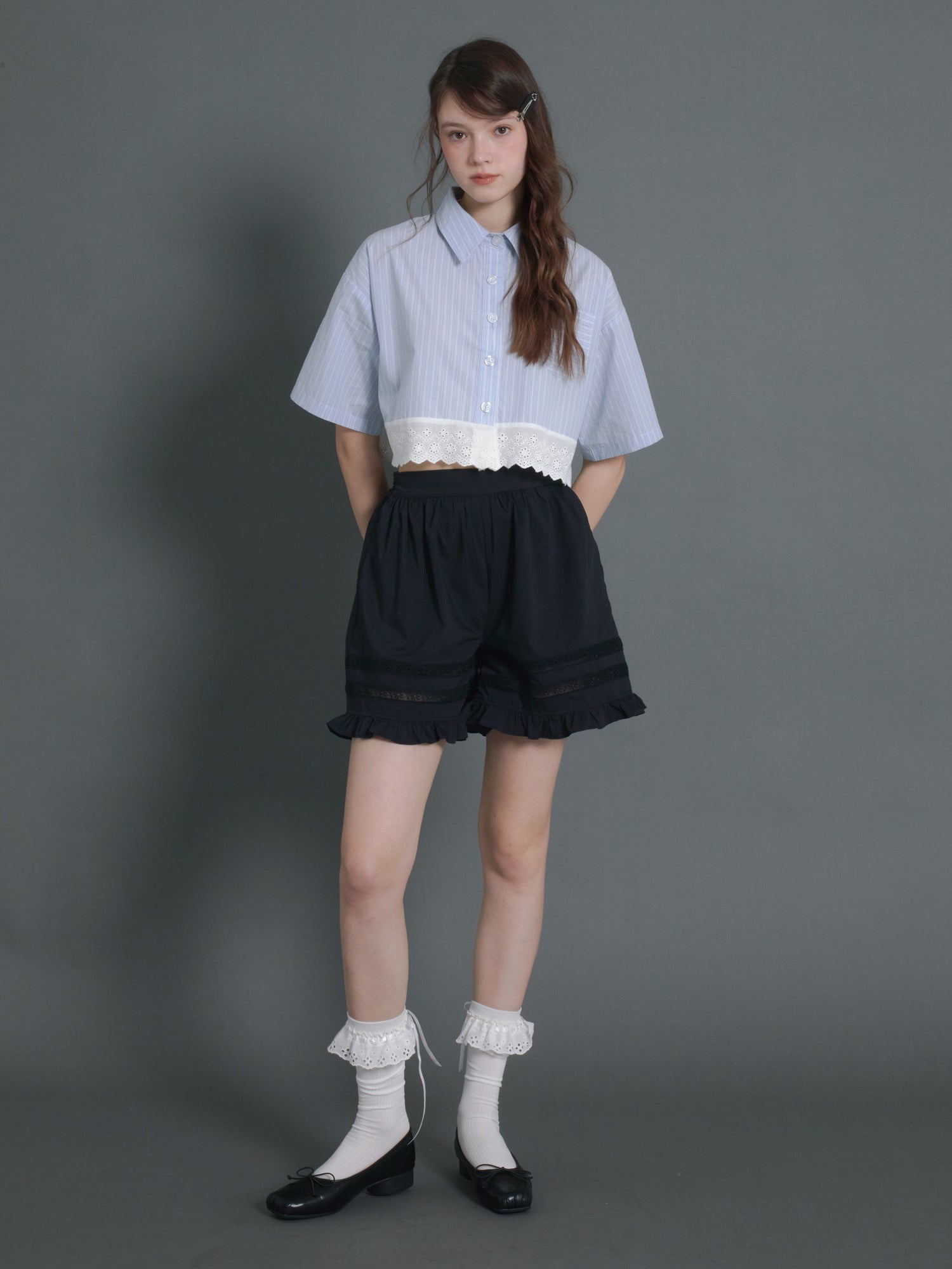 Lace Stitch Ruffle Drawers Pants