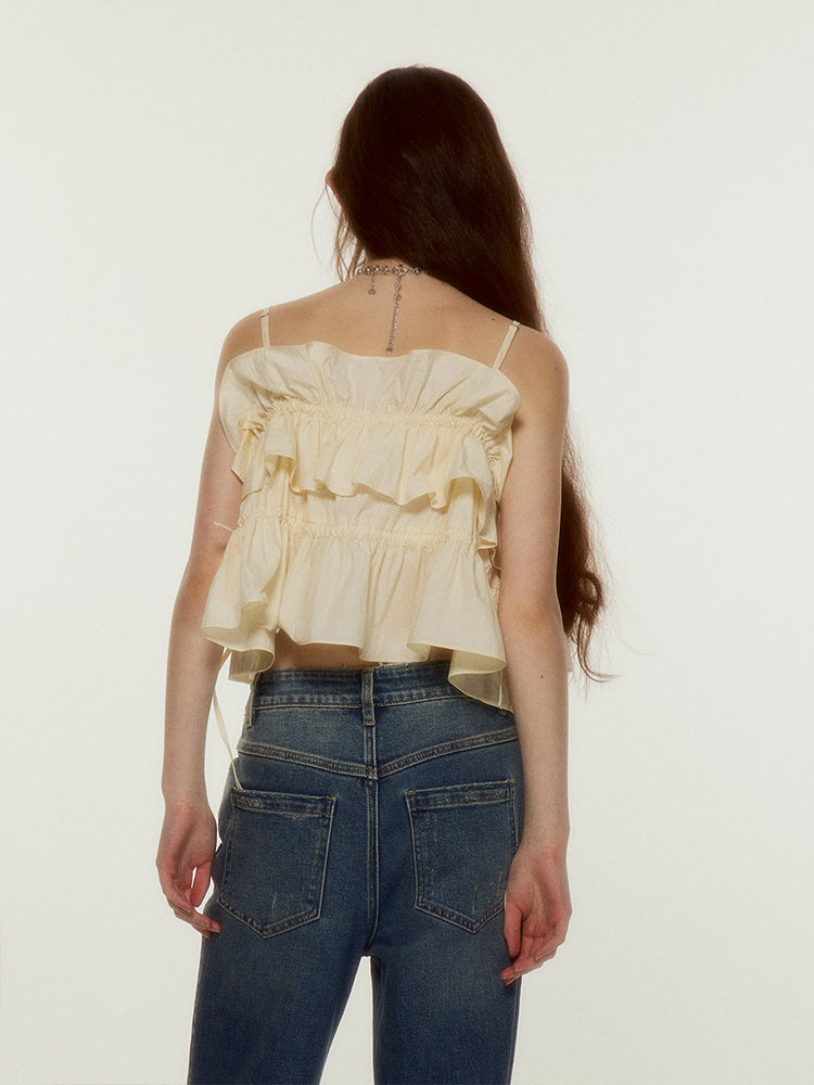 Three-dimensional Ruffled Camisole