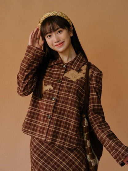 Iris Broidered Plaid Veste &amp; Jirt