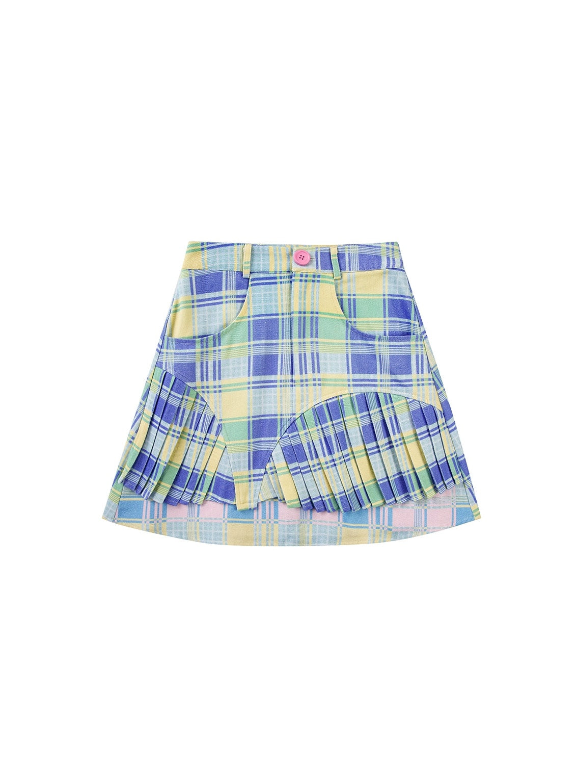 Asymmetric Cross Strap A-line Short Pleated Skirt – ARCANA ARCHIVE