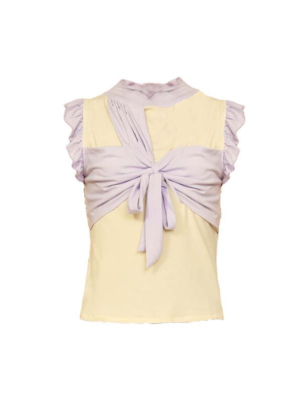 Cross Ribbon Sleeveless Top