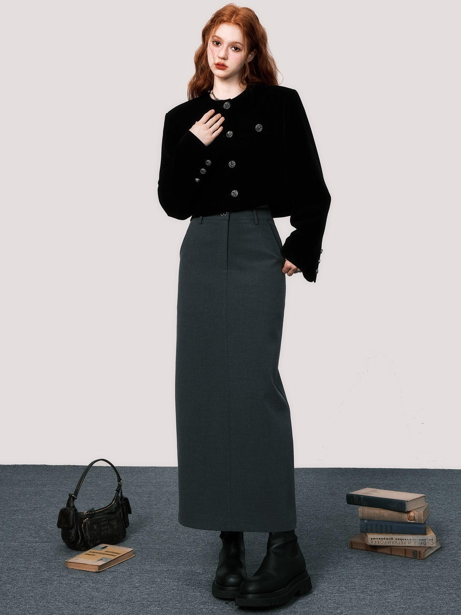 Relaxed Straight Long Skirt – ARCANA ARCHIVE