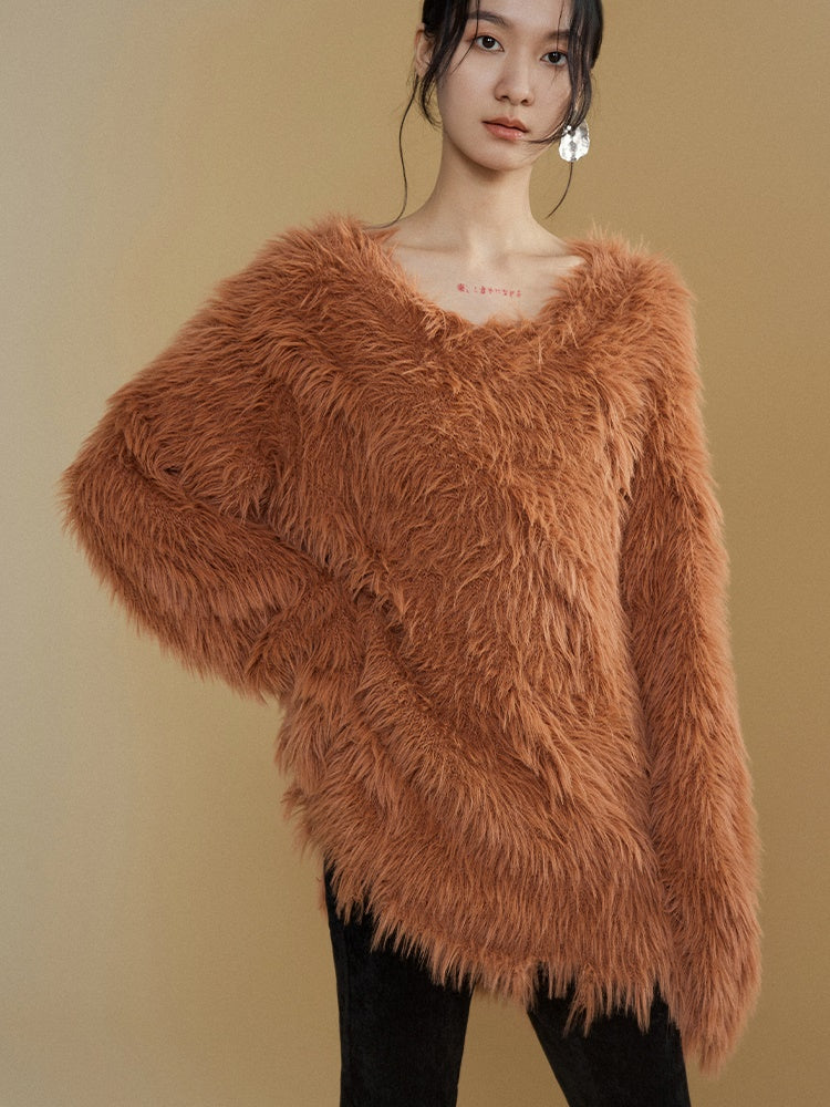 Furry Cable Large Sweater