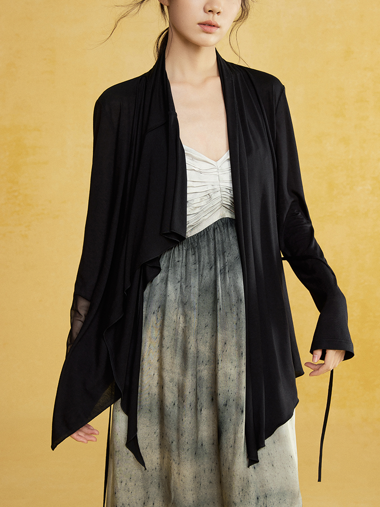 Light Knitted Drape Gown Cardigan