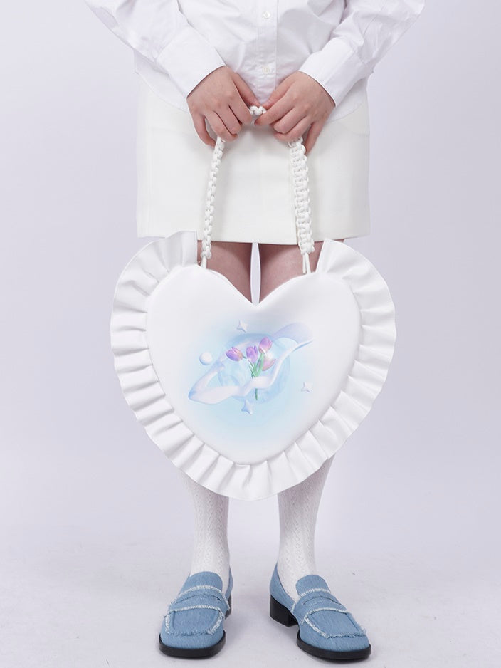 Frill Stitch Heart Armpit Bag