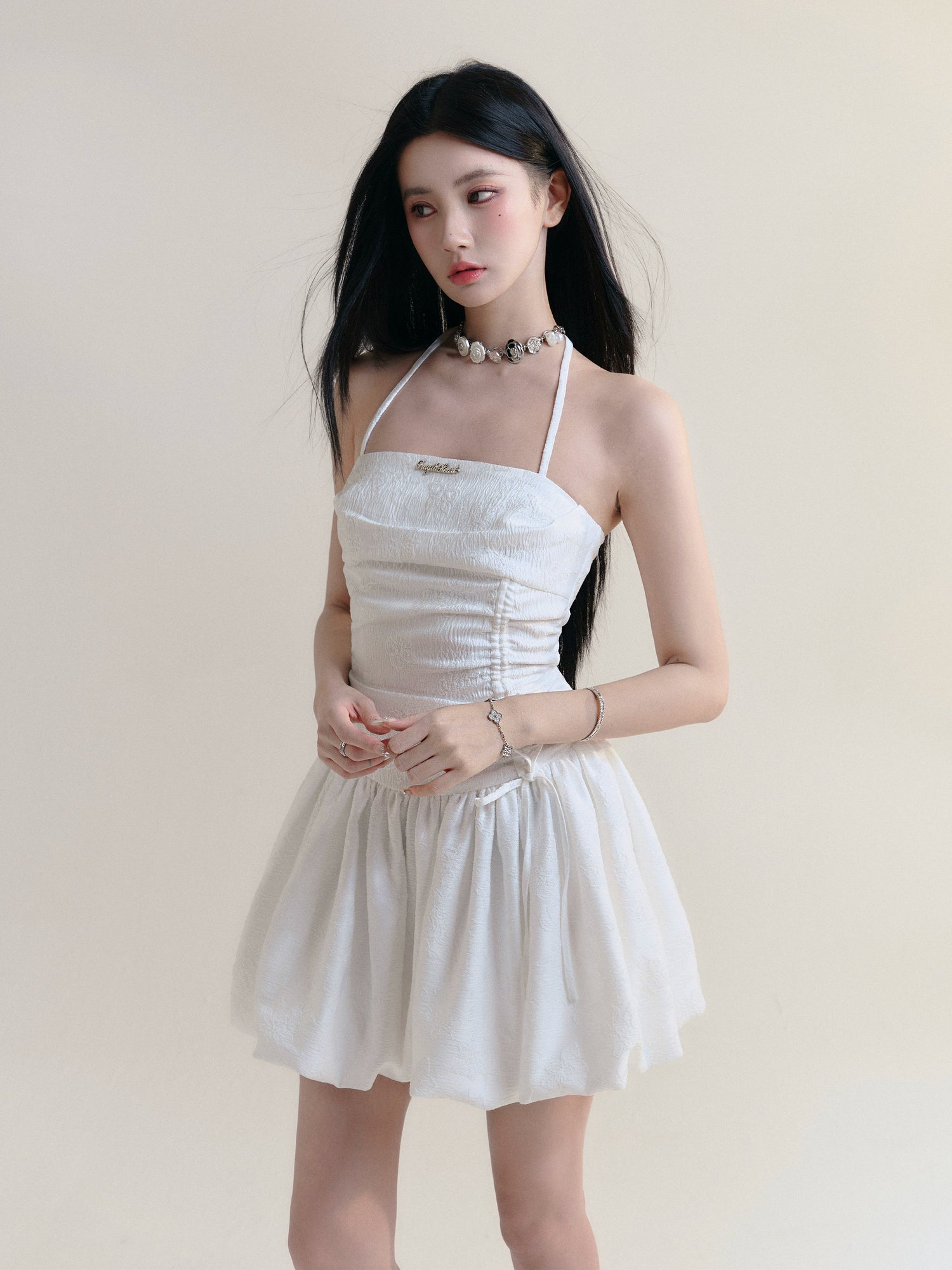 Halter Neck Strap Ballet Style Bud Dress