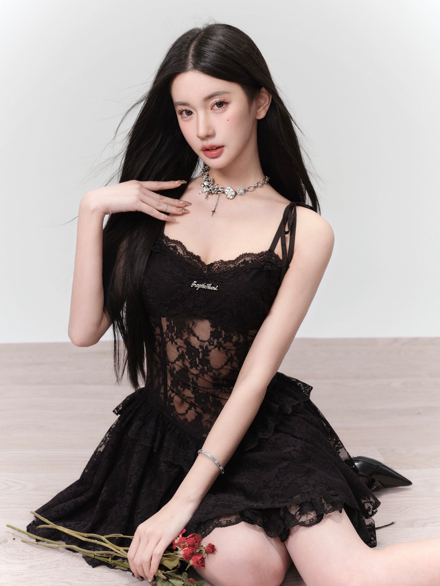 Lace Sweet and Spicy Little Black Dress