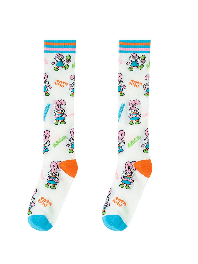 Chaussettes de mollet de lapin de dessin animé