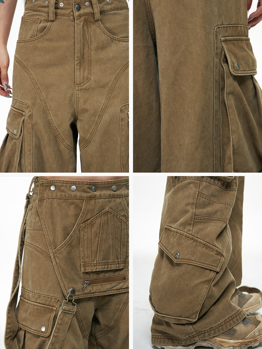 Detachable Multi-pocket Work Pants