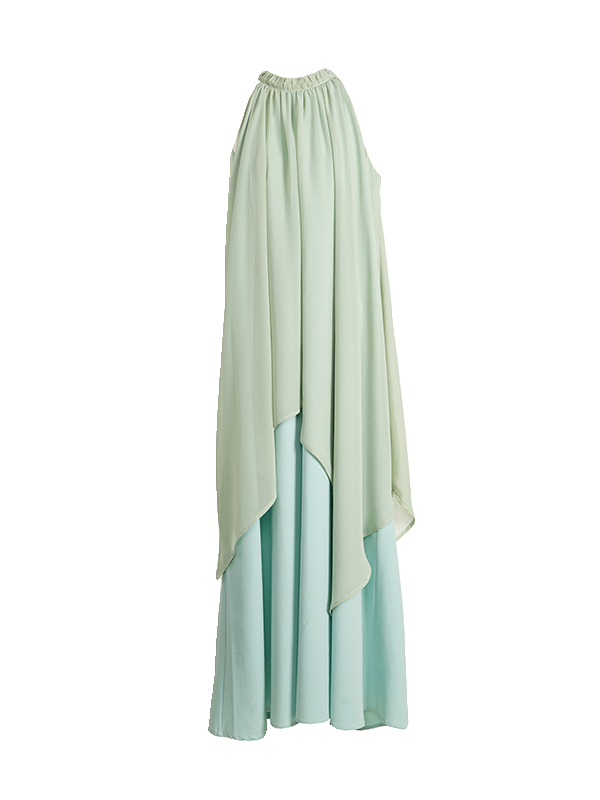 American Sleeve Layered Fairy Long Dress