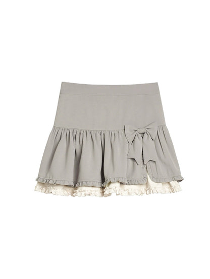 Bow Layered Ruffle Cake Skirt