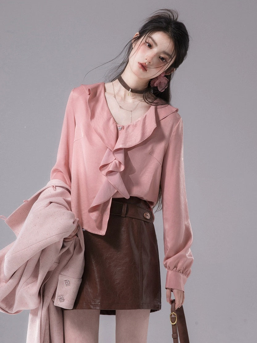 Ruffle Collar Shirt