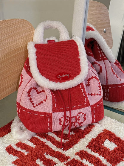 Sac à dos de fantaisie mignon en tricot