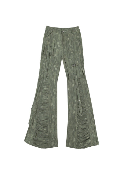 Pleated Y2k Bell Bottoms Pants