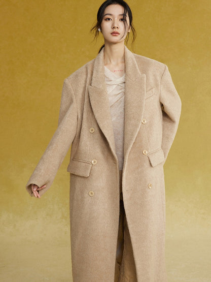 Long Oversized Double-breasted Coat