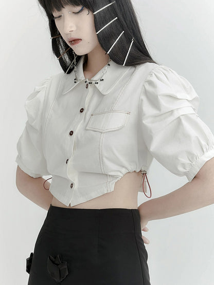 Short Puff Sleeve Shirt