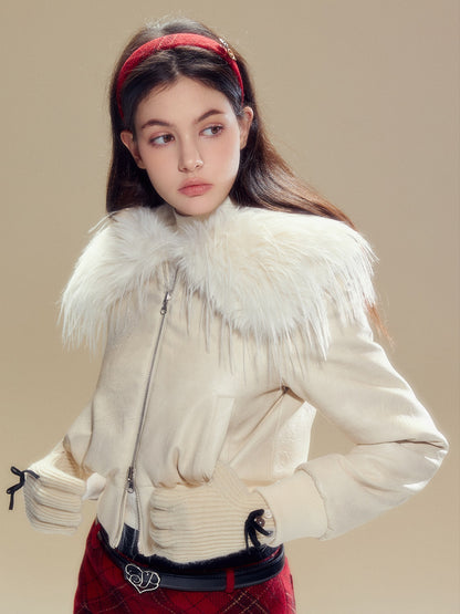 Reversible Lapel Curly Eco Friendly Fur Jacket