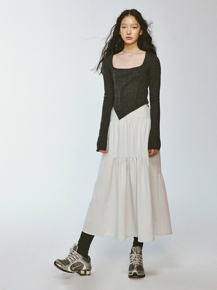 Irregular Gather Stitching Skirt