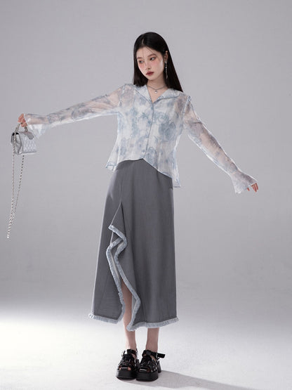 Fog and Cloud Design Skirt