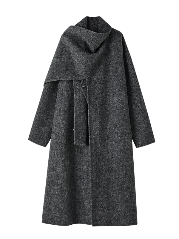 Wrap-style Long Double-sided Coat