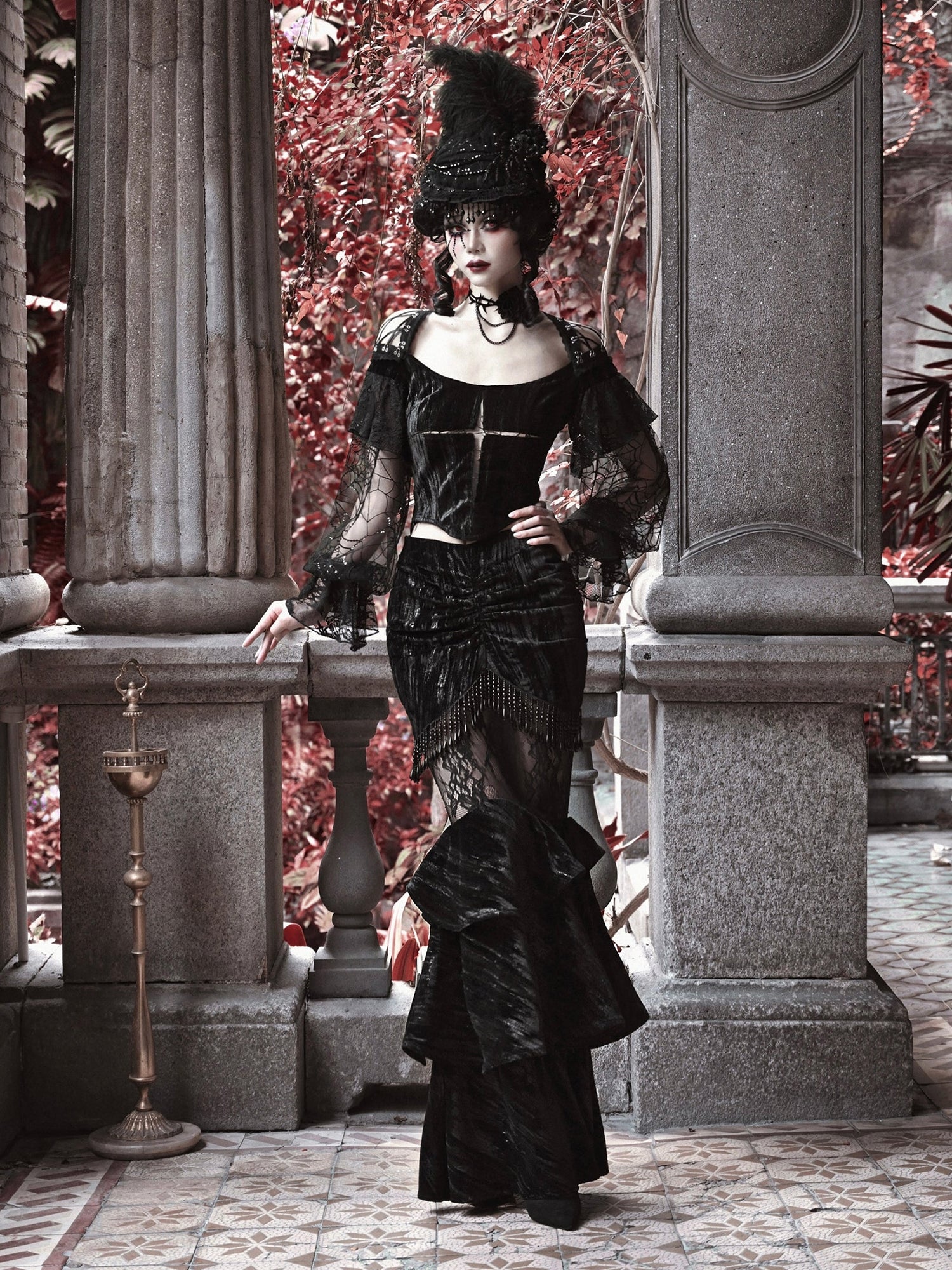 Gothic Velvet en dentelle LANTER LANTER