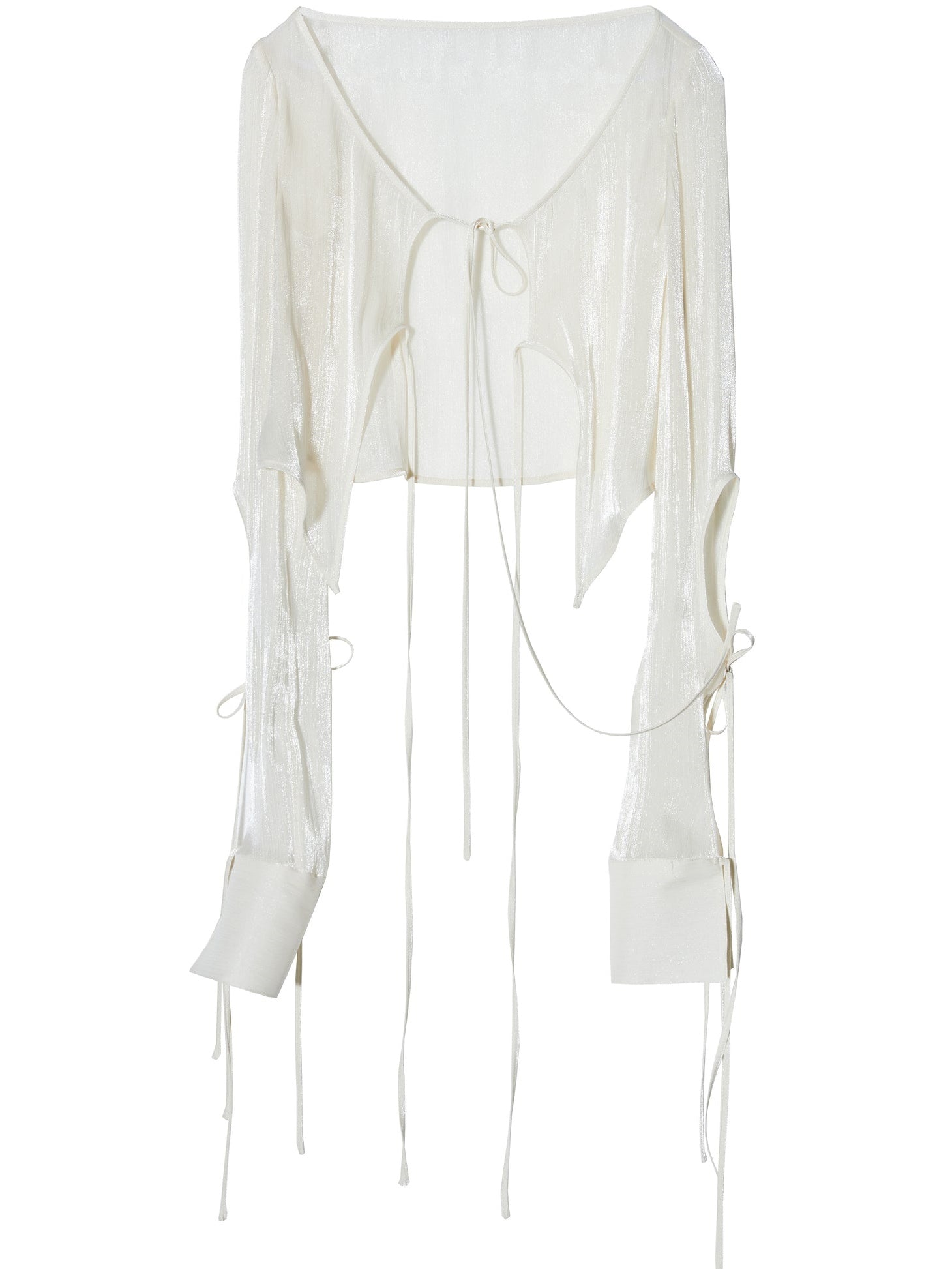 Relaxation Sheer Strap Short Cardigan